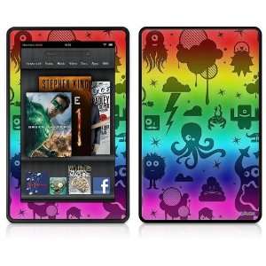   Kindle Fire Skin   Cute Rainbow Monsters by uSkins 