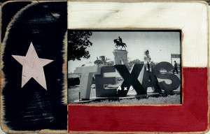 Rustic Texas Flag Painted Wooden 4X6 Picture Frame, Portrait or 