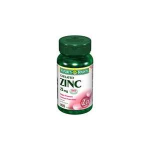  Chelated Zinc by Natures Bounty   100 capsules, 50 mg 