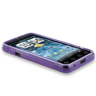 Purple S Shape Curve Wave 5in1 Accessory Bundle TPU Case Charger For 