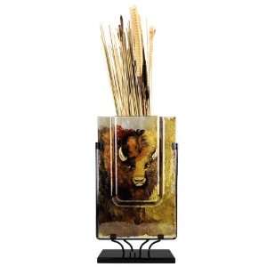  Buffalo Rectangular Fused Glass Vase