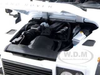   car model of Land Rover Defender White die cast car model by Welly