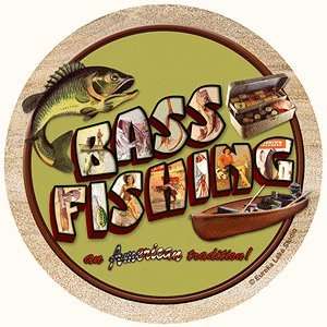   THIRSTYSTONE COASTERS GREAT OUTDOORS   BASS FISHING