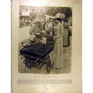    1911 Scenes DEte Prunes Raisins DAout Market Cart