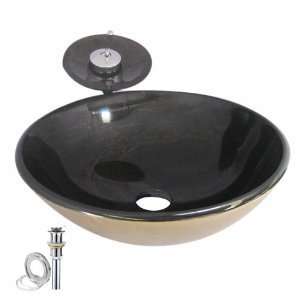  Victory Geyser Hand crafted Tempered Glass Vessel Sink and 