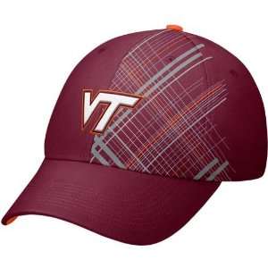  Nike Virginia Tech Hokies Maroon Rad Plaid Swoosh Flex Hat 