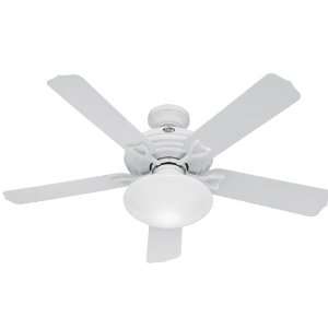 Hunter Fan 23697 Core Ceiling Fans 52 Inch White with 5 White Plastic 