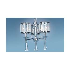   Crystal 3 Light Mini Chandelier in Polished Chrome with Optic