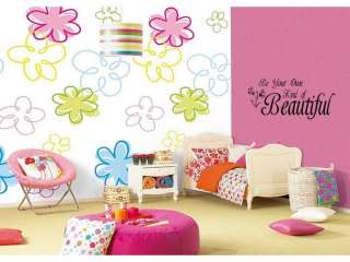 BE YOUR OWN KIND OF BEAUTIFUL Girls Room Wall Decal 36  