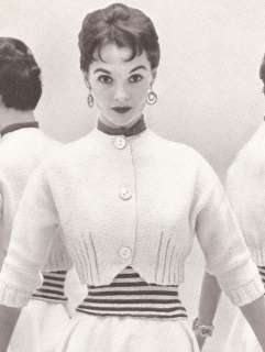 Vintage Spencer Shortie Bolero Jacket Knitting PATTERN  