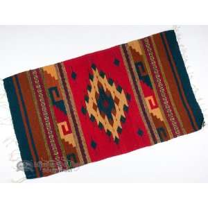  Zapotec Indian Tapestry Rug 23x39 (107)