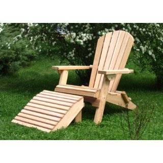 Folding Cedar Adirondack Chair with Ottoman, Amish Crafted