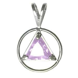  Alcoholics Anonymous Sterling Silver AA Symbol Birthstone 