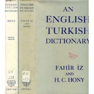  Turkish English and English Turkish Dictionary Two Volumes 