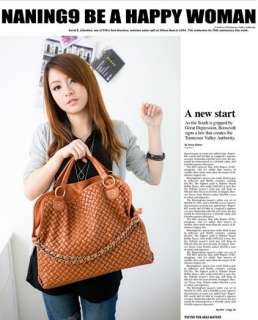 Korea Fashion Lady Hobo PU Leather Handbag Shoulder Bag  