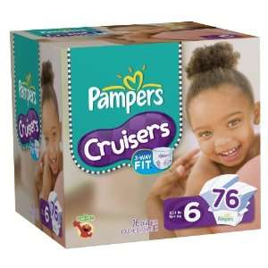 Pampers Cruisers Diapers Value Pack   Size 6 (76 Count 