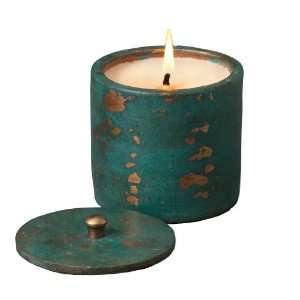 Himalayan Trading Post Green Terracotta Pot Soy Candle, Wild Green Fig 