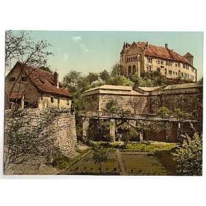  Photochrom Reprint of Castle, west side, Nuremberg 