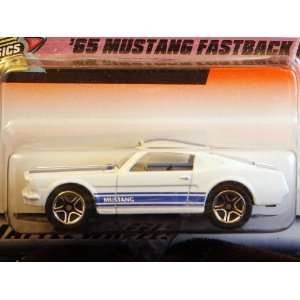   Mustang Fastback 2 + 2   White with Blue Stripes   164 Scale Toys