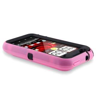 Pink Double Layer Hard Case Cover For HTC Droid Incredible 2  