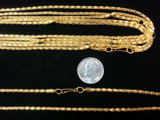 Yellow Gold plated 16.5 snake necklace chains Finished with lanyard 