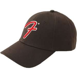 Fender® Big F Logo Stretch Cap, Black, L/XL Musical 