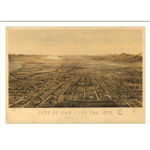  Historic San Jose, California, c. 1875 (L) Panoramic Map 