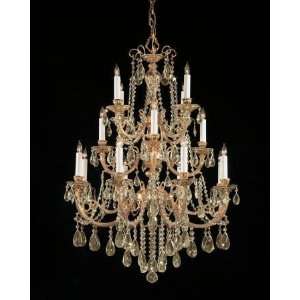 Crystorama 480 OB GT MWP Etta Cast Brass Chandelier Accented with 
