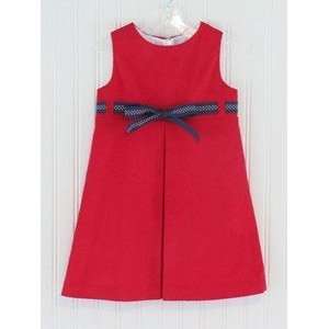 red corduroy jumper dress 