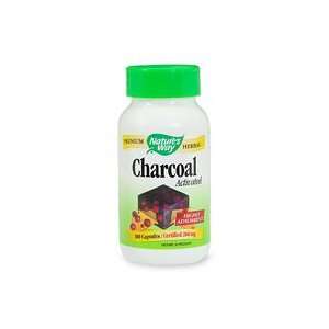  Natures Way Activated Charcoal, Capsules 100ea Health 
