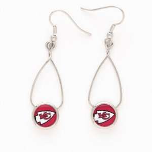  KANSAS CITY CHIEFS OFFICIAL LOGO FRENCH LOOP EARRINGS 