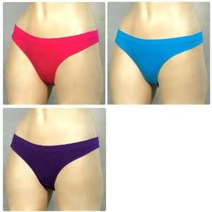  HS Women Seamless Underwear Thong Plain Design (size ONE 