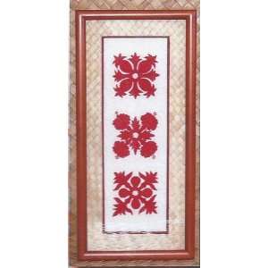 Hawaiian Batik Quilt Fabric Frame Quilt Sampler  Kitchen 