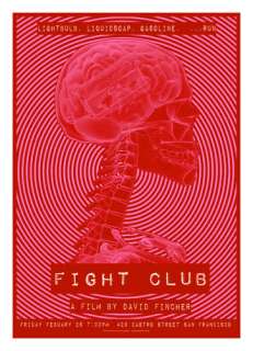 David Fincher Fight Club Silkscreen Movie Poster   David ODaniel 