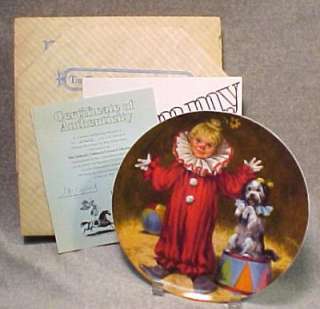 McClelland Tommy the Clown Circus Collectors Plate 1982  