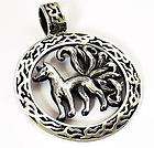 JAPANESE 9 NINE TAILED FOX 925 STERLING SILVER PENDANT
