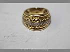 David Yurman Thoroughbred Sculpted Cable Ring 18k YG / Diamonds size 