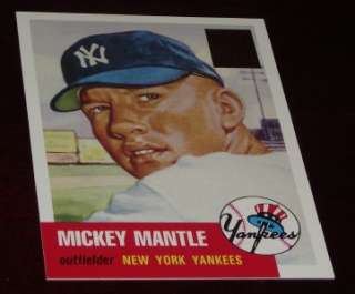 1996 Topps Mickey Mantle Reprint 1953 Topps #82  