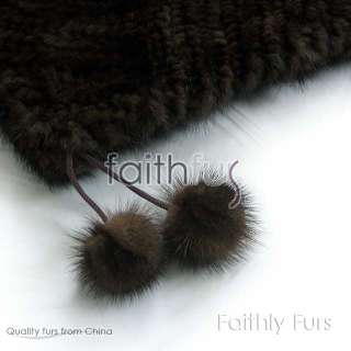 Mink Fur Knitted Cape/Shawl/Stole/Poncho/Scarf/Wrap  