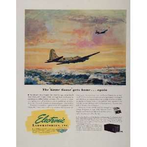 1943 Ad WWII Game Goose Bomber Benton Clark E L WW2   Original Print 