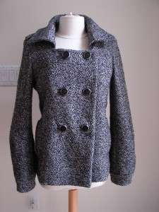 Celine Wool Brown / Black Tweed Jacket/Coat/Peacoat Sz. 40  