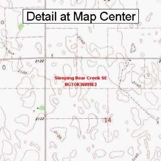 USGS Topographic Quadrangle Map   Sleeping Bear Creek SE, Oklahoma 