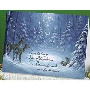   (Abbey Press 1513 6T) Forest Scene Christmas Card