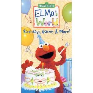   World   Birthdays, Games & More [VHS] Elmos World Movies & TV