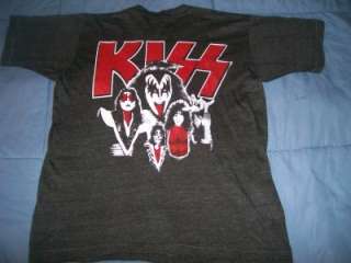 vintage KISS 1977 original concert tour t shirt S rare  