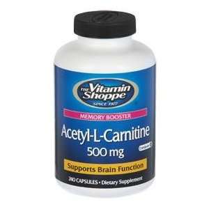  Vitamin Shoppe   Acetyl L Carnitine 500mg, 240 Capsules 