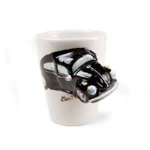  VW Beetle Black Handmade Coffee Mug (10cm x 8cm)