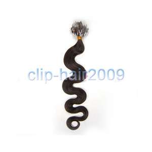 20Wavy Loop Micro Ring Human Hair Extensions 100s #04  