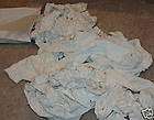 Mix White Vintage Chenille Fabric Scraps Over 3 LBS