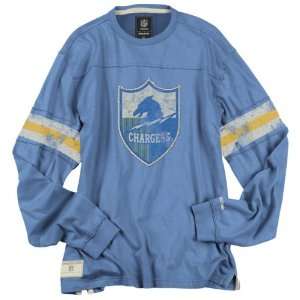 San Diego Chargers Vintage Long Sleeve AppliquÃ© Jersey Crew  